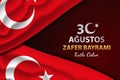 realistic background for 30 AÃÅ¸ustos Zafer BayramÃÂ± illustration with Turkish flag